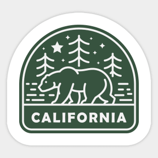 California grizzly bear Sticker